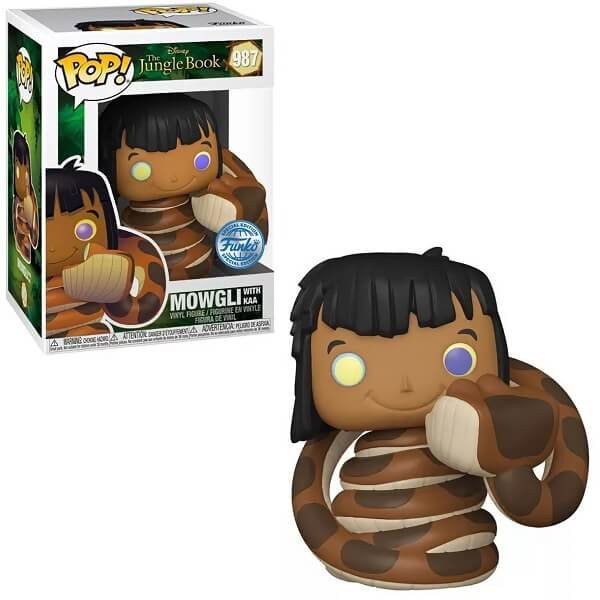 Funko POP Disney The Jungle Book - Mowgli With Kaa 987 Vinyl Figure Special Edition
