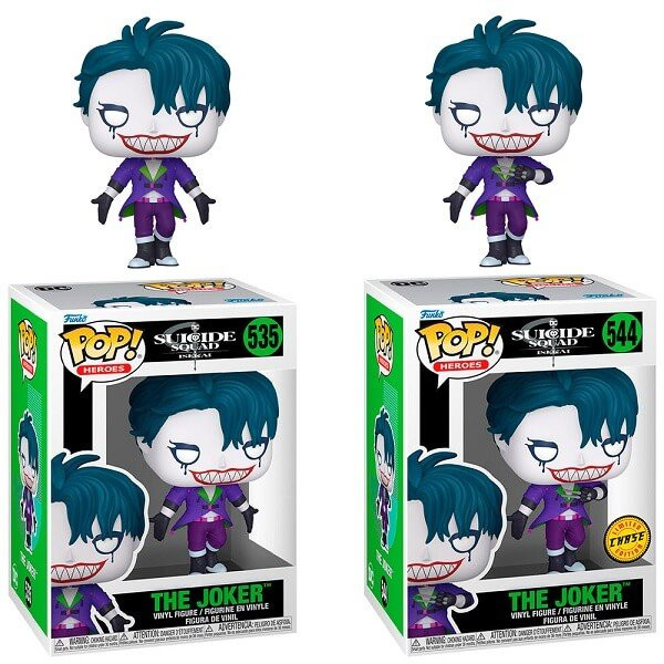 Funko POP Heroes Bundle of 2 Suicide Squad Isekai - The Joker & Chase 535 Vinyl Figures
