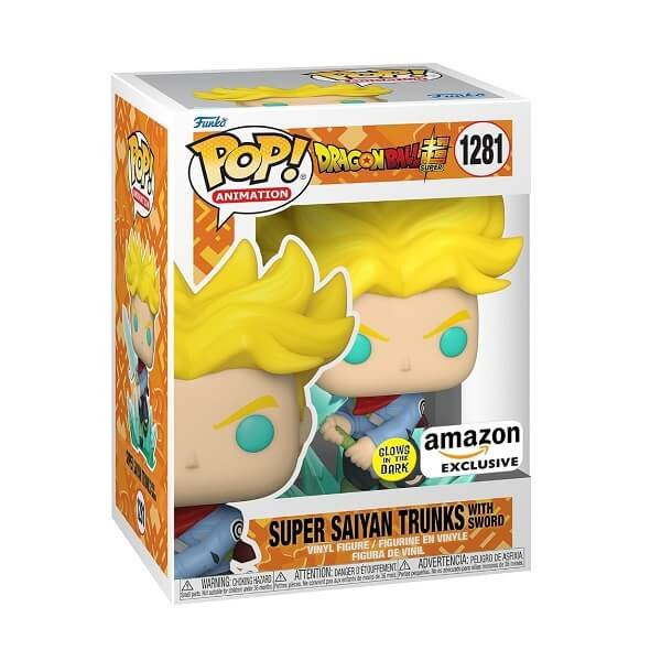 Funko POP Animation Dragon Ball Z - Super Saiyan Trunks with Sword GiTD 1281 Vinyl Figure Amazon Exclusive