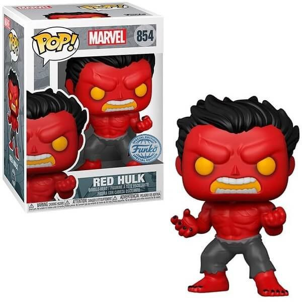 Funko POP Marvel - Red Hulk 854 Bobble-Head Special Edition 
