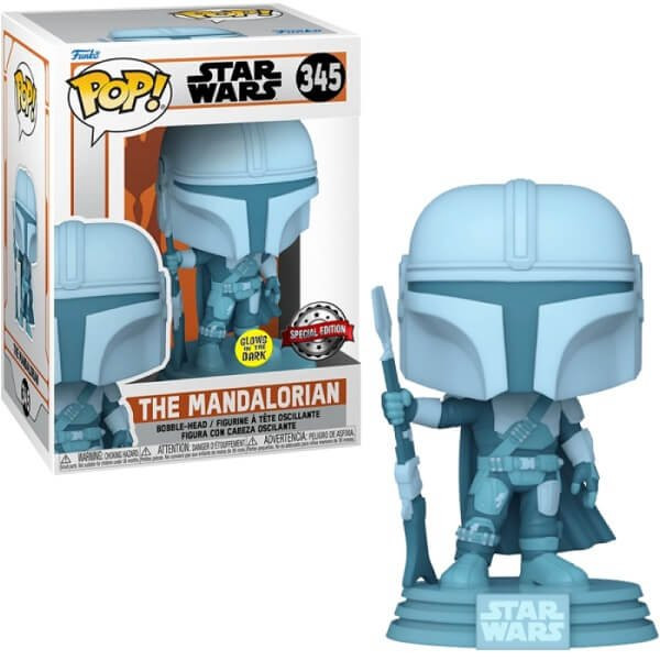 Funko POP Movies Star Wars - The Mandalorian GitD 345 Bobble-Head Special Edition