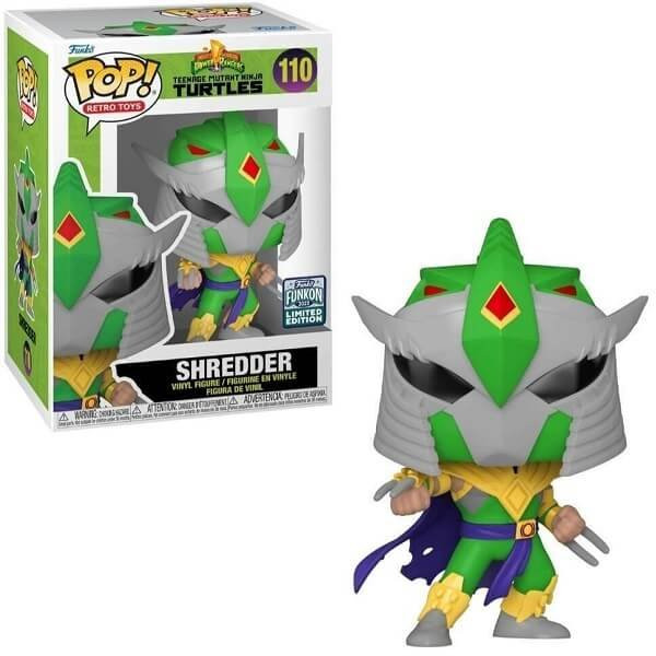 Funko POP Retro Toys Power Rangers Teenage Mutant Ninja Turtles - Shredder 110 Vinyl Figure 2022 FunKon II Exclusive