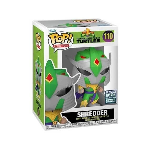 Funko POP Retro Toys Power Rangers Teenage Mutant Ninja Turtles - Shredder 110 Vinyl Figure 2022 FunKon II Exclusive