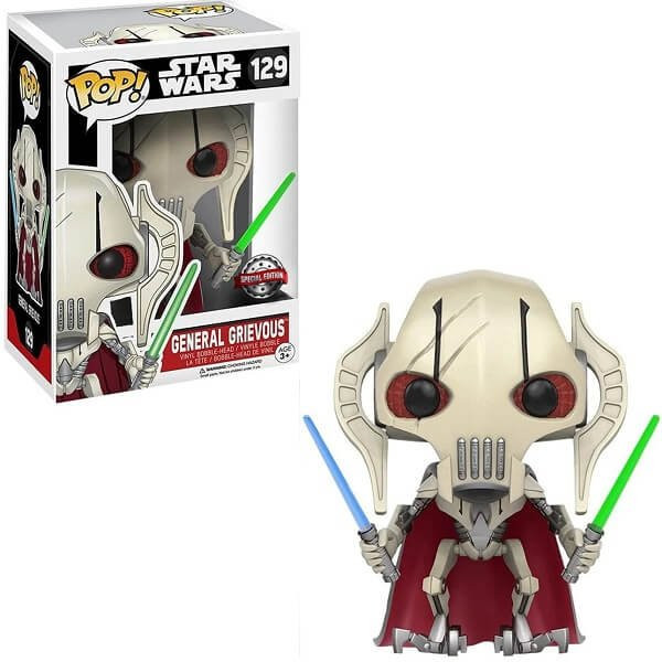 Funko POP Movies Star Wars - General Grievous 129 Bobble-Head Special Edition