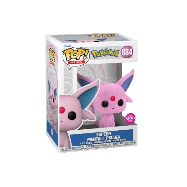 Funko POP Games Pokemon - Espeon Flocked 884 Vinyl Figure
