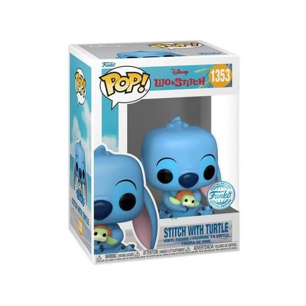 Funko Pop Disney Lilo & Stitch - Stitch with Turtle 1353 Vinyl Figure