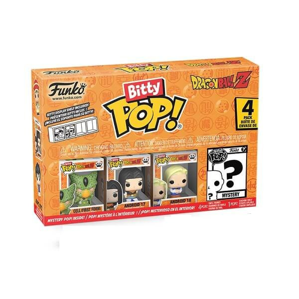 Funko Bitty POP! Animation Dragon Ball Z - Cell (First Form), Android 17, Android 18 & Chase Mystery 4-Pack Vinyl Figures