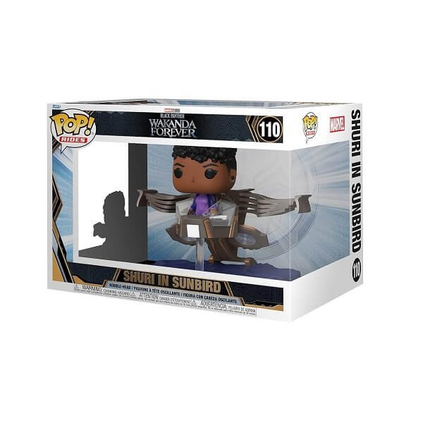 Funko POP Rides Marvel Black Panther Wakanda Forever - Shuri in Sunbird 110 Bobble-Head