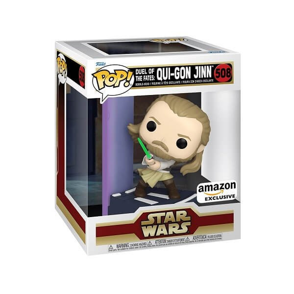 Funko POP Star Wars - Duel of Fates: Qui-Gon Jinn 508 Supersized 6" Bobble-Head Amazon Exclusive