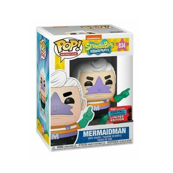 Funko POP Animation Spongebob Squarepants - Mermaidman 834 Vinyl Figure 2020 Fall Convention Exclusive 