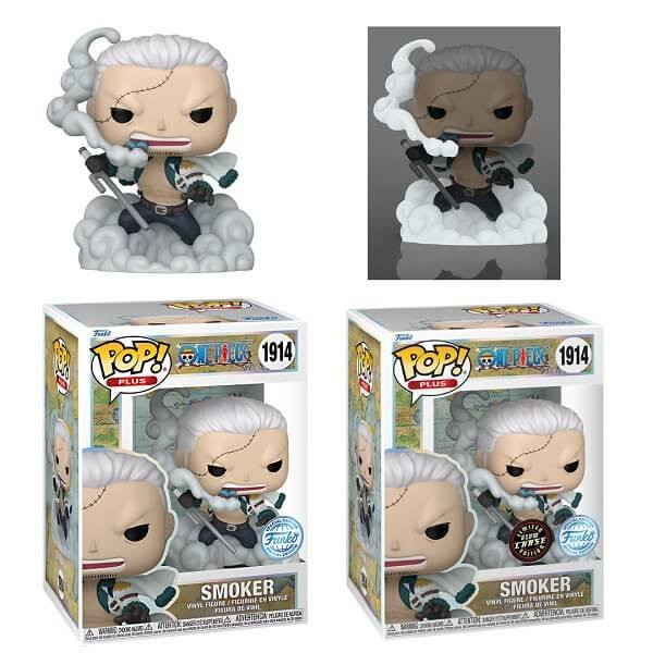 Funko POP Plus Bundle of 2 One Piece - Smoker & Chase GitD 1914 Vinyl Figure Special Edition