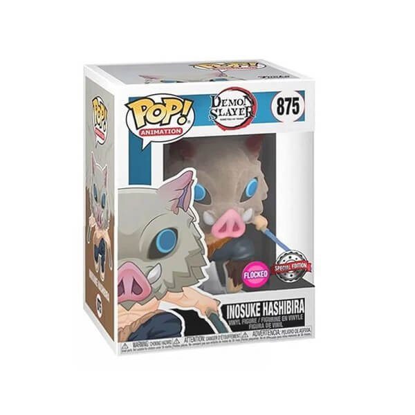 Funko POP Animation Demon Slayer - Inosuke Hashibira Flocked 875 Vinyl Figure Special Edition