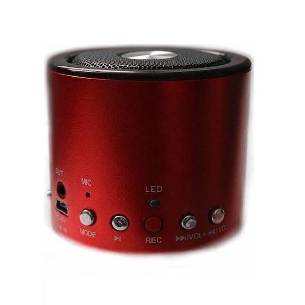 Φορητό Ηχείο WS-138RC με microSD/USB Player και Ραδιόφωνο - Κόκκινο
