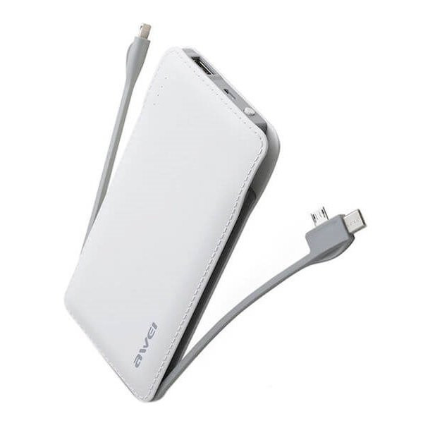 Φορητός Φορτιστής Power Bank Awei P51K 10000 mAh - Άσπρο