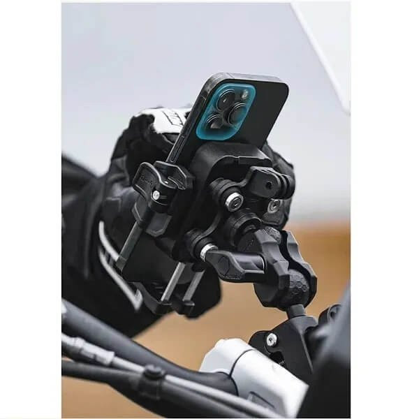 Βάση Κινητού Μοτοσυκλέτας με Σύστημα Στήριξης για Τιμόνι - Μαύρο