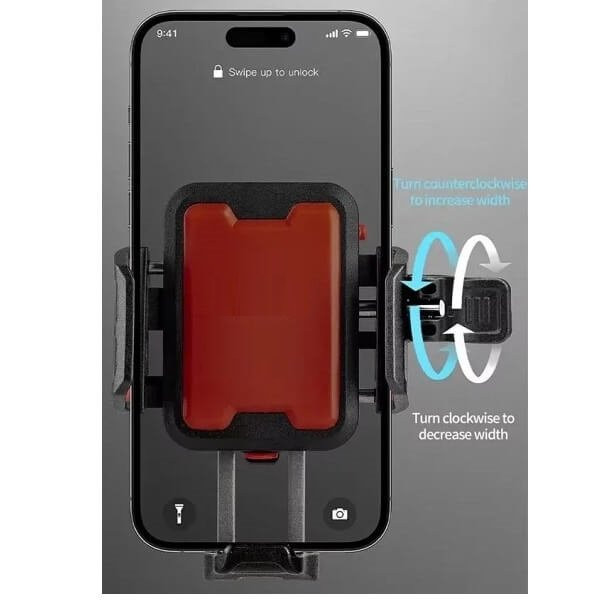 Βάση Κινητού Μοτοσυκλέτας με Σύστημα Στήριξης για Τιμόνι - Μαύρο