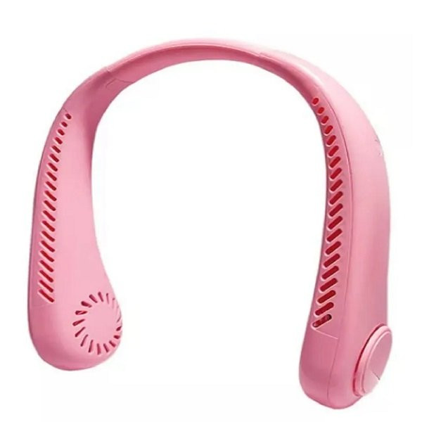 Επαναφορτιζόμενος Ανεμιστήρας Λαιμού χωρίς Φτερωτή - Bladeless Rechargeable Neck Fans - Ροζ