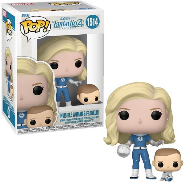 Funko POP Marvel The Fantastic Four: First Steps - Invisible Woman & Franklin 1514 Bobble-Head