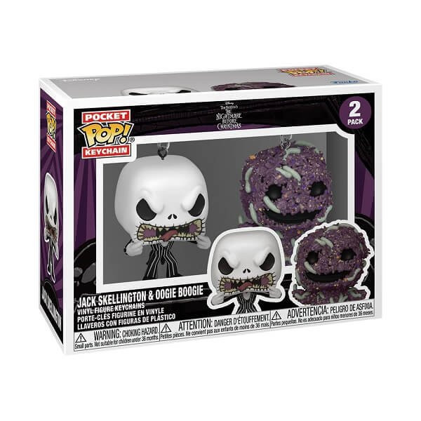 Funko Pocket POP Keychain The Nightmare Before Christmas - Jack Skellington & Oogie Boogie 2-pack