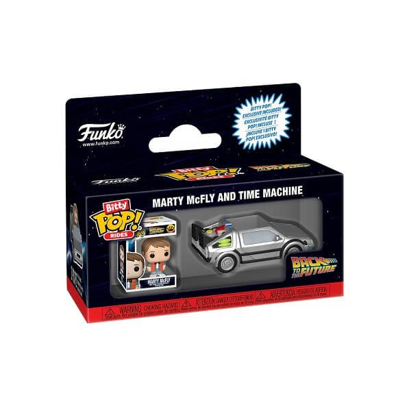 Funko Bitty POP Rides Back to the Future - Marty McFly and Time Machine Vinyl Figure