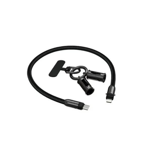 Καλώδιο 30cm USB2.0 USB-C male σε Lighting male 30W - Μαύρο