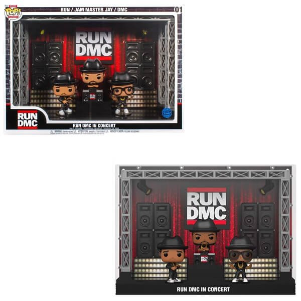 Funko POP Deluxe Moment Run DMC in Concert - Run, Jam Master Jay & DMC 01 Vinyl Figures Special Edition