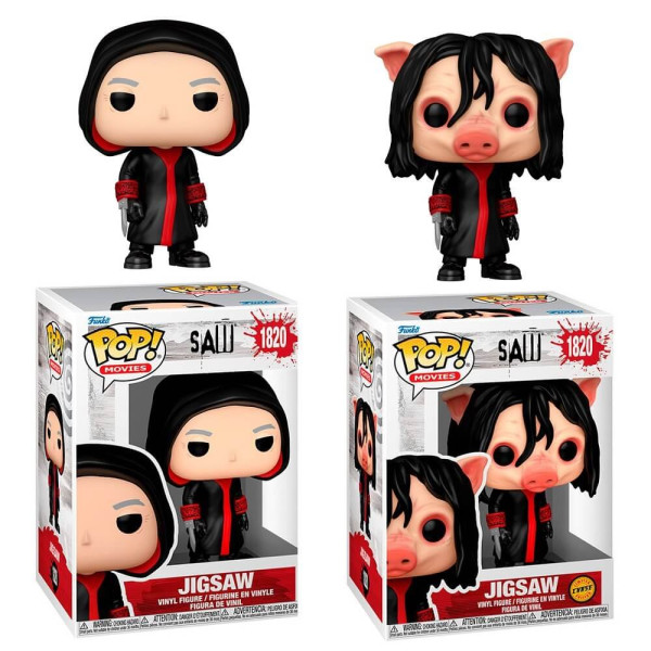 Funko POP Bundle of 2 Movies Saw - Jigsaw & Chase 1820 Vinyl Figures 