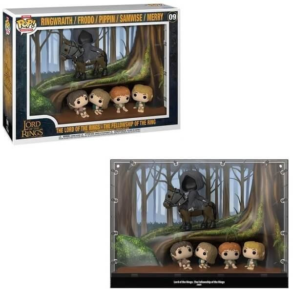 Funko POP Deluxe Moment The Lord of the Rings The Fellowship of the Ring - Ringwraith, Frodo, Pippin, Samwise, Merry 09 Vinyl Figures