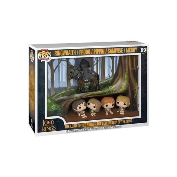 Funko POP Deluxe Moment The Lord of the Rings The Fellowship of the Ring - Ringwraith, Frodo, Pippin, Samwise, Merry 09 Vinyl Figures