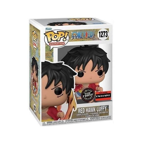 Funko POP Animation One Piece - Red Hawk Luffy Chase 1273 Vinyl Figure AAA Anime Exclusive