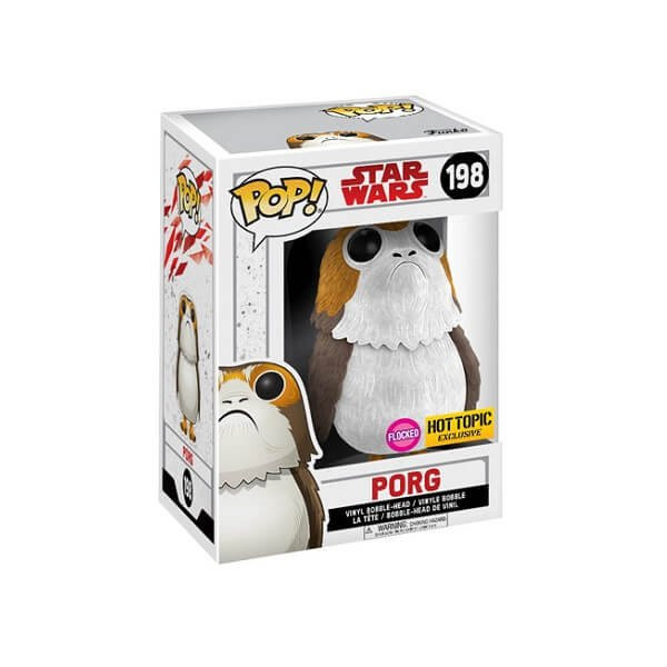 Funko POP Movies Star Wars - Porg Flocked 198 Bobble-Head Hot Topic Exclusive