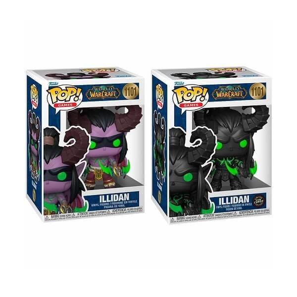 Funko POP Bundle of 2 Games World of Warcraft - Illidan & Chase Gitd 1101 Vinyl Figure