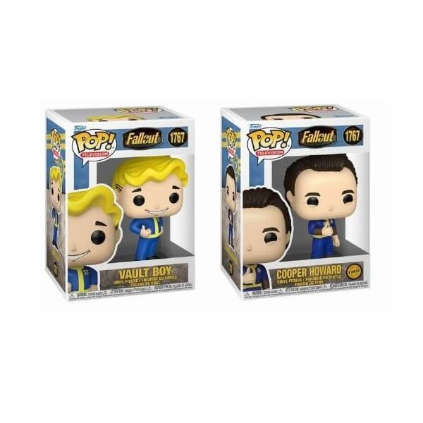 Funko POP Television Bundle of 2 Fallout - Vault Boy & Cooper Howard Chase 1765 Vinyl Figures