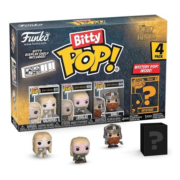 Funko Bitty POP! The Lord of the Rings - Galadriel, Legolas, Gimli & Chase Mystery 4-Pack Vinyl Figures