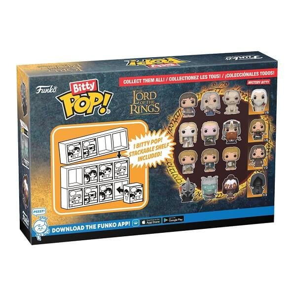 Funko Bitty POP! The Lord of the Rings - Witch King, Dunharrow King, Lurtz & Chase Mystery 4-Pack Vinyl Figures