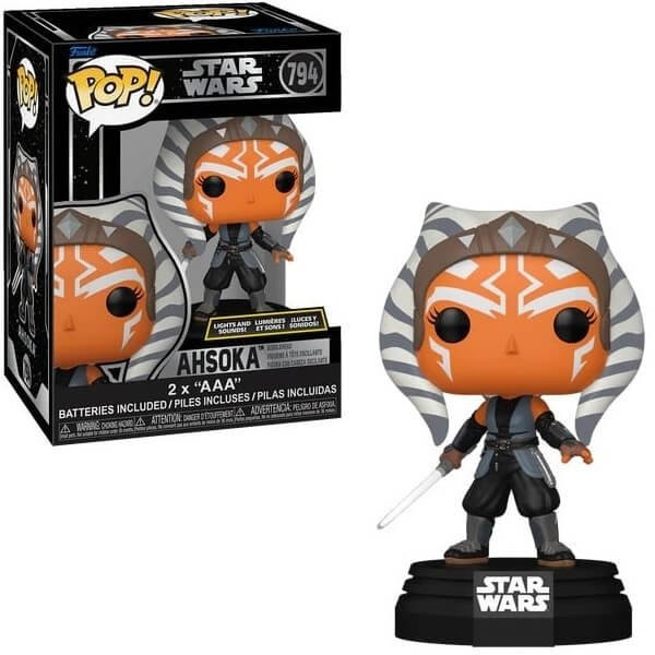 Funko POP Movies Star Wars - Ahsoka 794 Lights & Sound Bobble-Head