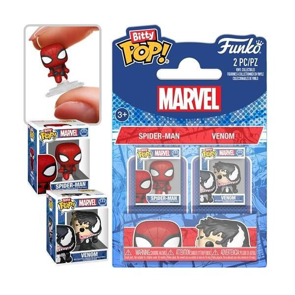 Funko Bitty POP Marvel - Spider-Man & Venom 2-pack Vinyl Figures
