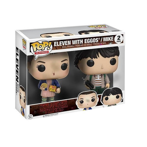 Funko POP Television Stranger Things - Eleven with Eggos & Mike 2-pack Vinyl Figures