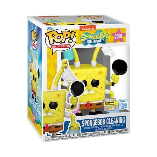 Funko POP Animation Spongebob Squarepants - SpongeBob Cleaning 2001 Vinyl Figure 2025 Summer Convention Exclusive