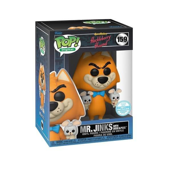 Funko POP Digital Hanna-Barbera Huckleberry Hound - Mr. Jinks with Dixie & Pixie 288 Vinyl Figure NFT Release 2000pcs 