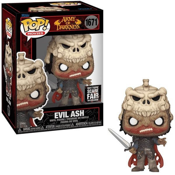 Funko POP Movies Army of Darkness - Evil Ash 1671 Hot Topic Scare Fair '24 Exclusive 