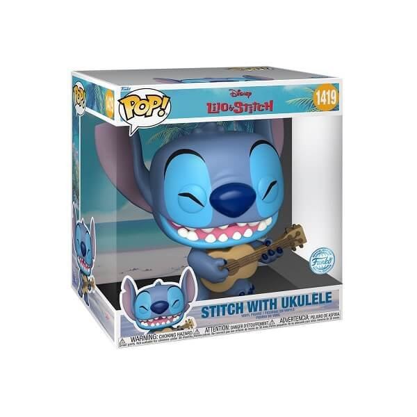 Funko Pop Disney Lilo & Stitch - Stitch with Ukelele 1419 Vinyl Figure Supersized 25εκ.