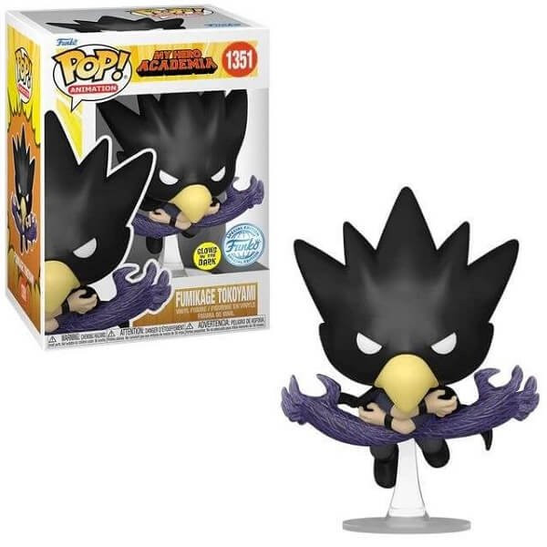 Funko POP Animation My Hero Academia - Fumikage Tokoyami GitD 1351 Vinyl Figure Special Edition