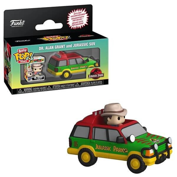 Funko Bitty POP Rides Jurassic Park - Dr. Alan Grant and Jurassic SUV Vinyl Figure
