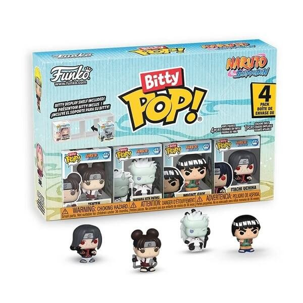 Funko Bitty POP! Naruto: Shippuden - Tenten, Madara (6th Paths), Might Guy, Itachi Uchiha 4-Pack Vinyl Figures