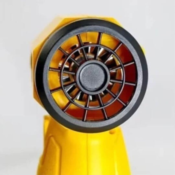 Φυσητήρας Χειρός με Μπατάρια 12v & 8 Ταχύτητες Έντασης Violent Fan F026 - Κίτρινο