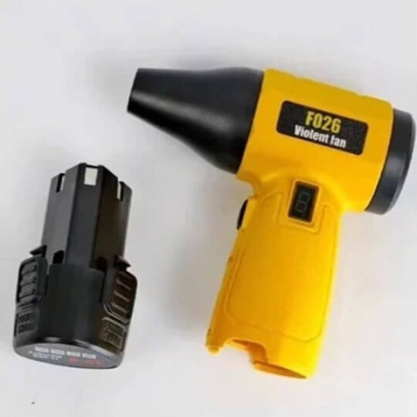 Φυσητήρας Χειρός με Μπατάρια 12v & 8 Ταχύτητες Έντασης Violent Fan F026 - Κίτρινο