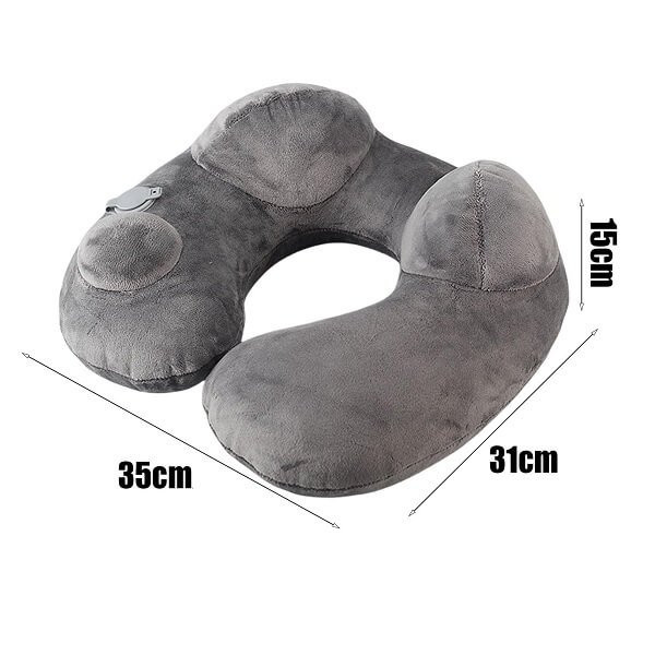 Φουσκωτό Μαξιλάρι Ταξιδιού για τον Λαιμό - Γκρι