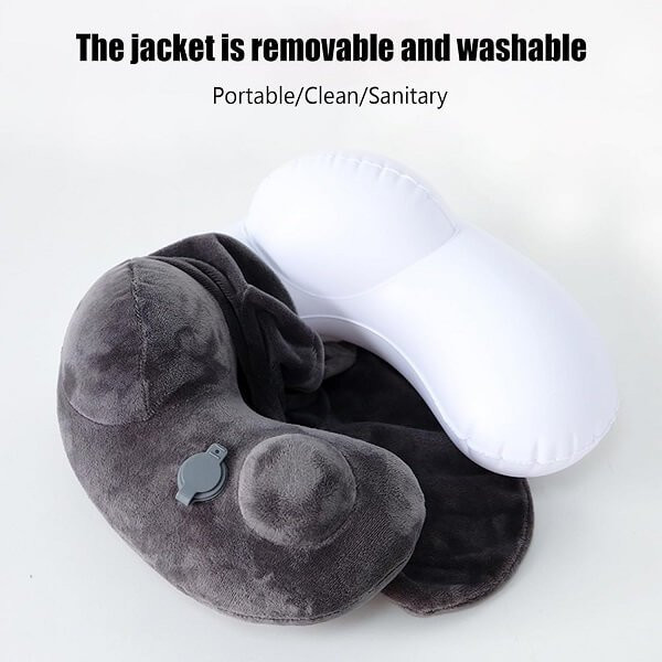 Φουσκωτό Μαξιλάρι Ταξιδιού για τον Λαιμό - Γκρι