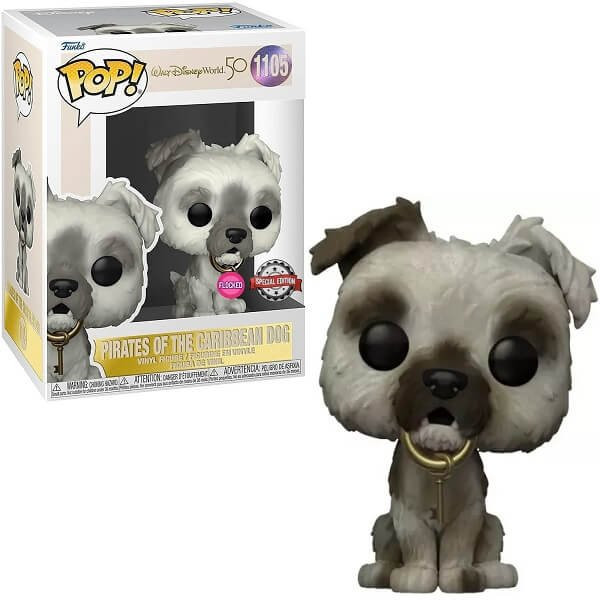 Funko POP Walt Disney World 50 - Pirates of the Caribbean Dog Flocked 1105 Vinyl Figure Special Edition